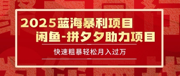 2025 最新闲鱼蓝海暴利项目 快速粗暴让你月入过1W不是梦，保姆级教程【揭秘】|龙腾资源站