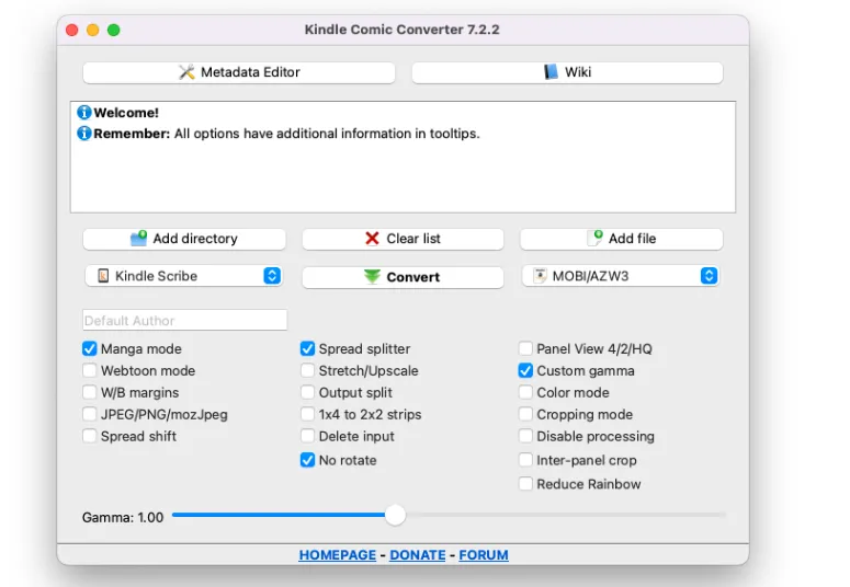 Kindle Comic Converter(开源免费漫画转电子书工具)-龙腾资源站