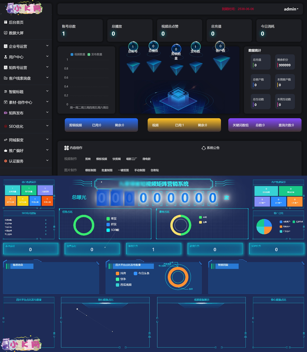 抖音矩阵云混剪系统 源码短视频矩阵营销系统V2.3.0（免授权版）|龙腾资源站