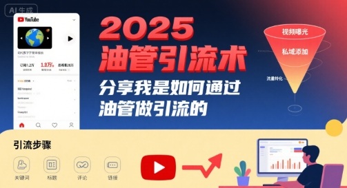 2025油管引流术，分享我是如何通过油管做引流的|龙腾资源站