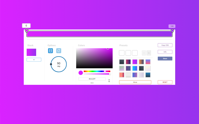 Vue开发的CSS渐变色生成器网站源码-龙腾资源站