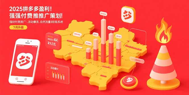 2025拼多多盈利地图：强付费推广策略/活动爆流/自然流量获取系统(7月更新|龙腾资源站