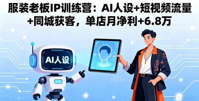 服装老板IP训练营：AI人设+短视频流量+同城获客，单店月净利+6.8万-龙腾资源站