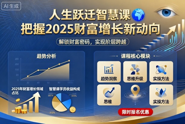 人生跃迁智慧课，把据2025财富增长新动向|龙腾资源站
