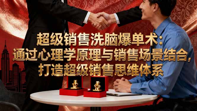 超级销售洗脑爆单术：通过心理学原理与销售场景结合,打造超级销售思维体系-龙腾资源站