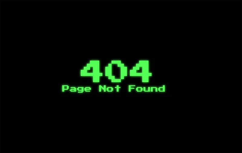 HTML黑色大气绿色发光字404错误页模板-龙腾资源站