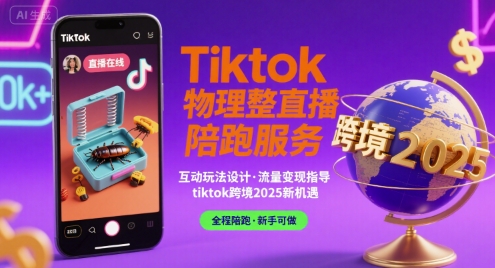 Tiktok物理整蛊直播陪跑服务-tiktok跨境2025-龙腾资源站