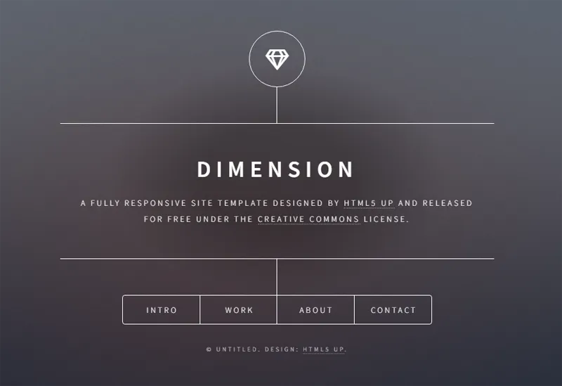 HTML纯静态深灰色英文个人主页网站源码-龙腾资源站