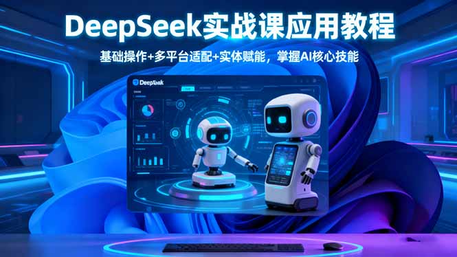 DeepSeek实战课应用教程、基础操作+多平台适配+实体赋能,掌握AI核心技能-龙腾资源站